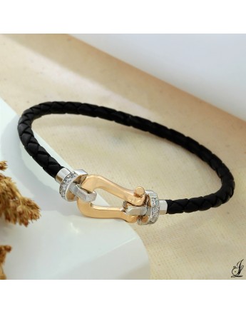 BRACELET FRED 154032 en Or 18 Carat et Cuir pour homme et Femme