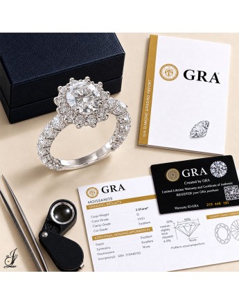 Bague de fiançailles Moissanite 212634